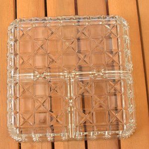 Vintage 3 compartment Glass Tray